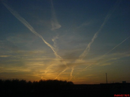 Photo of contrails